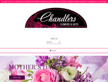 Tablet Screenshot of chandlersflowershop.com
